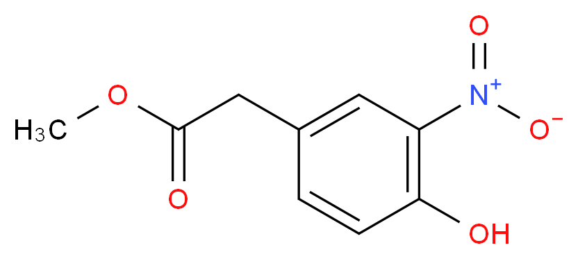 Methyl 2-(4-hydroxy-3-nitrophenyl)acetate_Molecular_structure_CAS_61873-93-6)