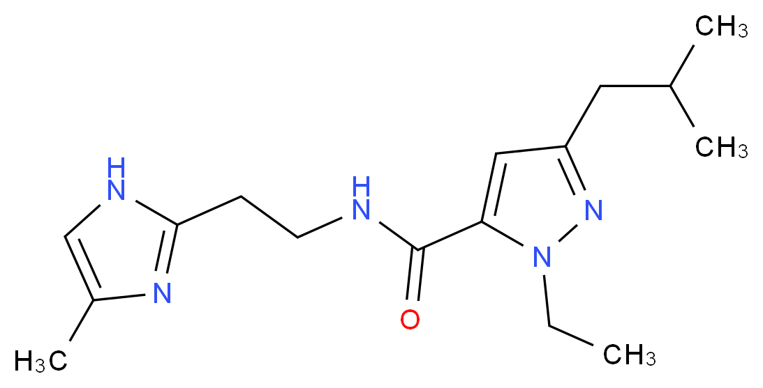 1-ethyl-3-isobutyl-N-[2-(4-methyl-1H-imidazol-2-yl)ethyl]-1H-pyrazole-5-carboxamide_Molecular_structure_CAS_)