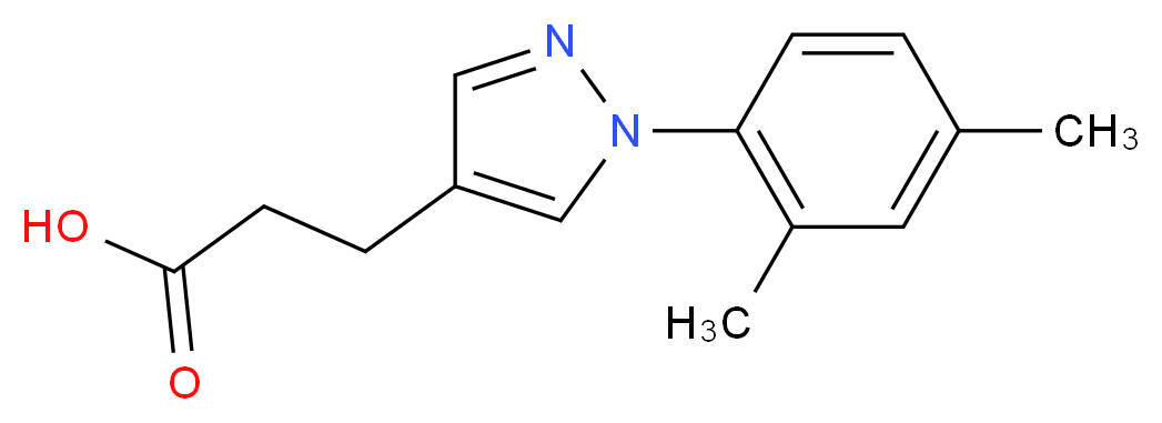 3-[1-(2,4-dimethylphenyl)-1H-pyrazol-4-yl]propanoic acid_Molecular_structure_CAS_)