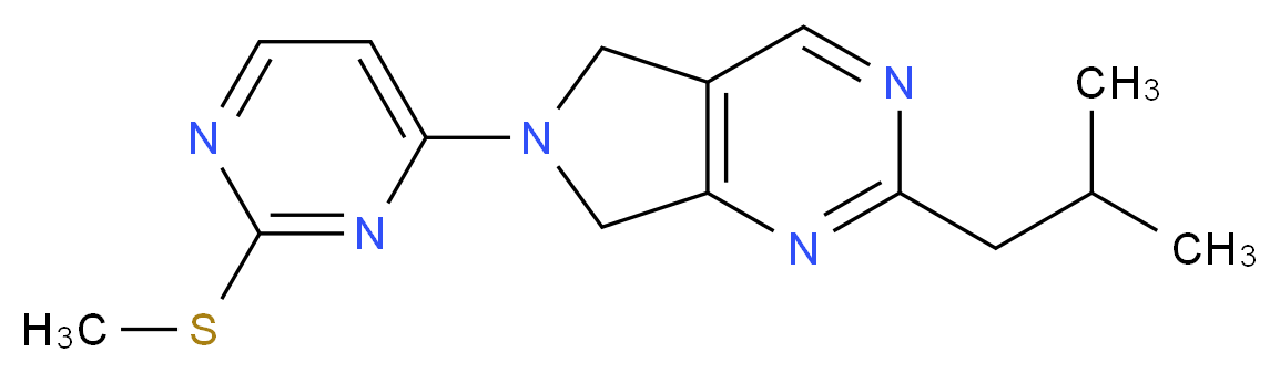 2-isobutyl-6-[2-(methylthio)pyrimidin-4-yl]-6,7-dihydro-5H-pyrrolo[3,4-d]pyrimidine_Molecular_structure_CAS_)