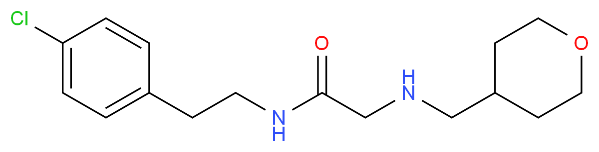 N-[2-(4-chlorophenyl)ethyl]-2-[(tetrahydro-2H-pyran-4-ylmethyl)amino]acetamide_Molecular_structure_CAS_)