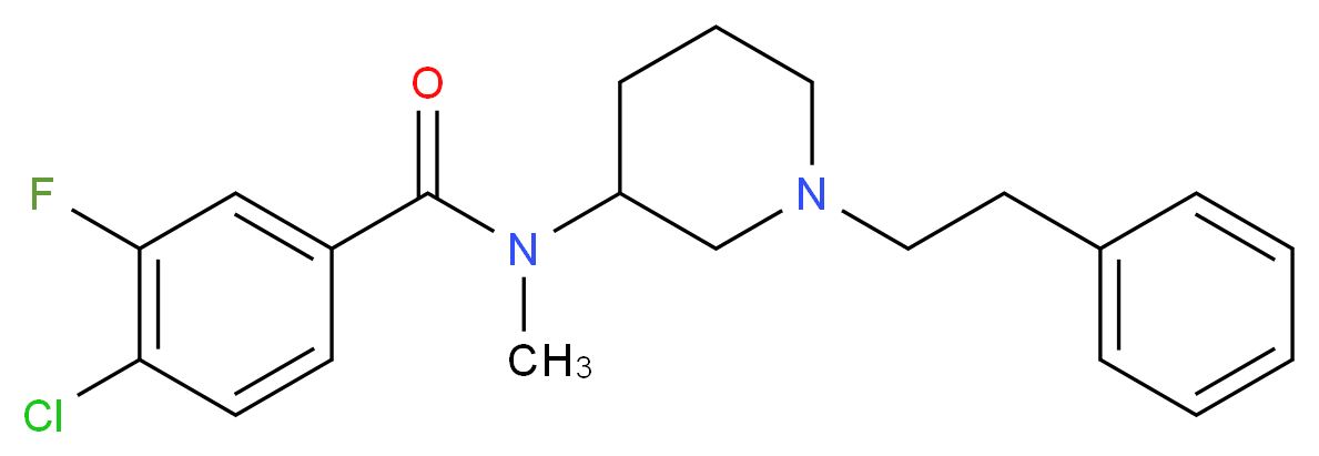 4-chloro-3-fluoro-N-methyl-N-[1-(2-phenylethyl)-3-piperidinyl]benzamide_Molecular_structure_CAS_)