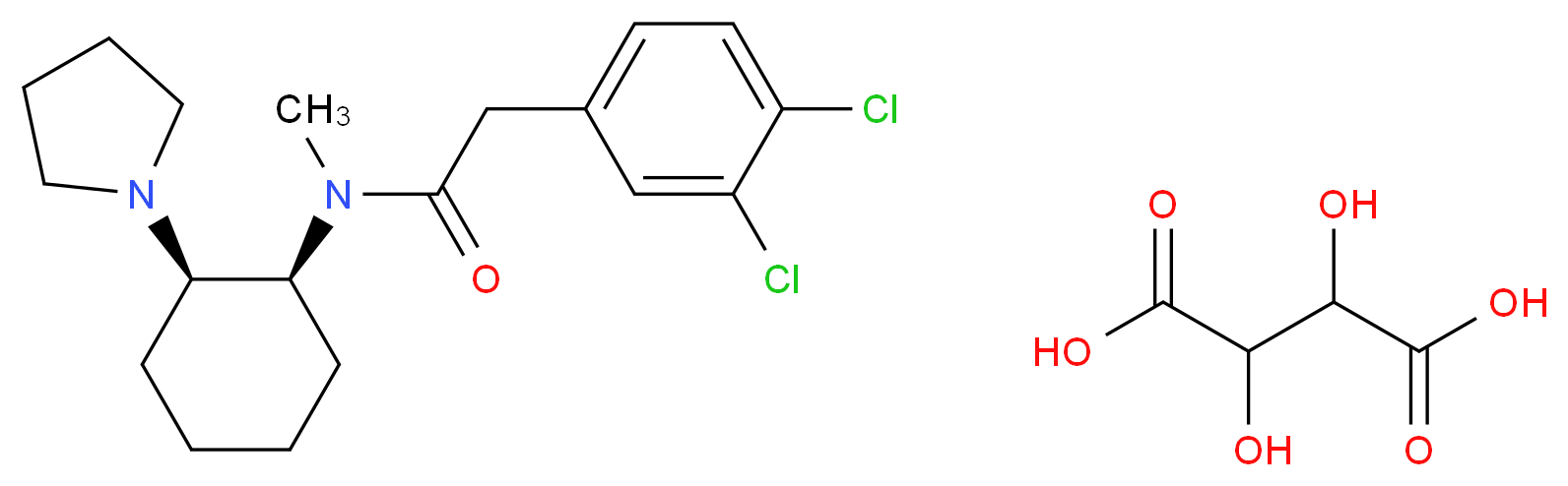 (-)-cis-(1S,2R)-U-50488 tartrate_Molecular_structure_CAS_121843-48-9)
