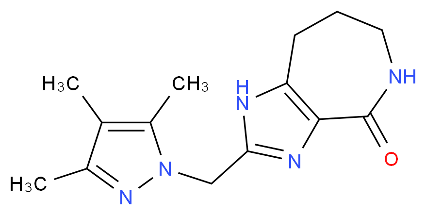 2-[(3,4,5-trimethyl-1H-pyrazol-1-yl)methyl]-5,6,7,8-tetrahydroimidazo[4,5-c]azepin-4(1H)-one_Molecular_structure_CAS_)