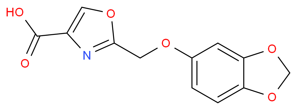 2-[(1,3-benzodioxol-5-yloxy)methyl]-1,3-oxazole-4-carboxylic acid_Molecular_structure_CAS_)