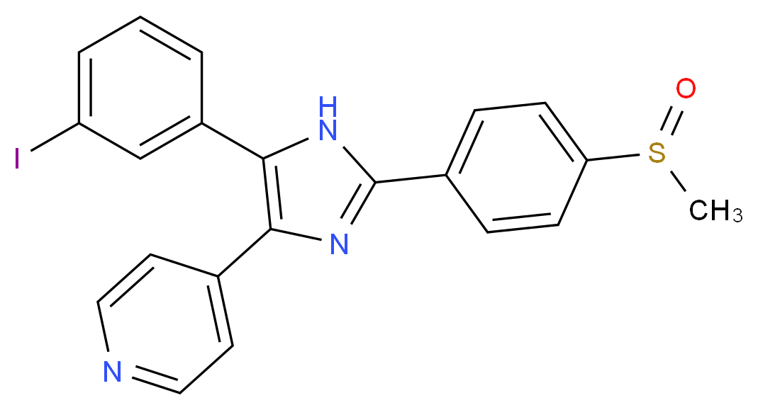 4-[5-(3-IODO-PHENYL)-2-(4-METHANESULFINYL-PHENYL)-1H-IMIDAZOL-4-YL]-PYRIDINE_Molecular_structure_CAS_)