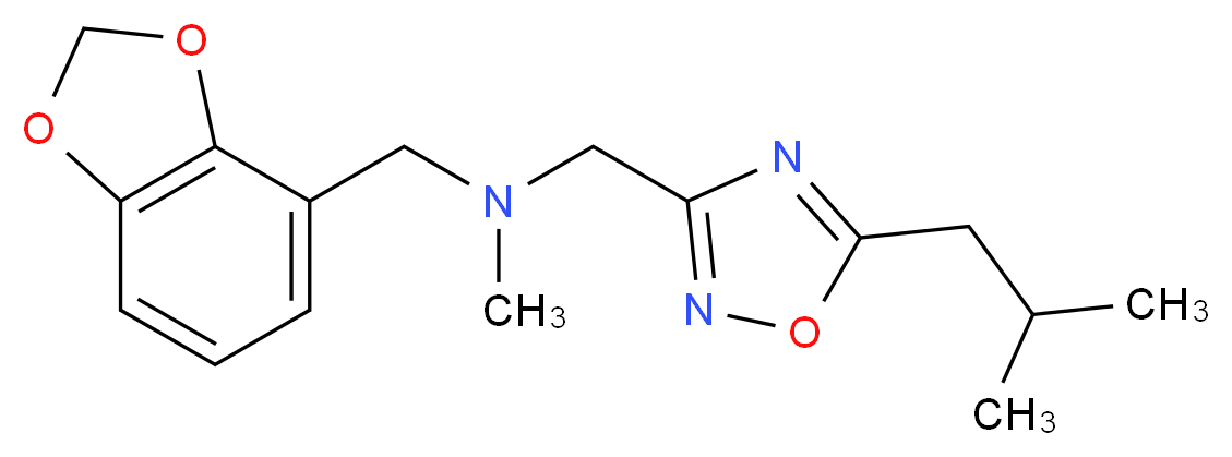 (1,3-benzodioxol-4-ylmethyl)[(5-isobutyl-1,2,4-oxadiazol-3-yl)methyl]methylamine_Molecular_structure_CAS_)