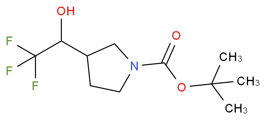 3-(1-Hydroxy-2,2,2-trifluoroethyl)pyrrolidine, N-BOC protected_Molecular_structure_CAS_)