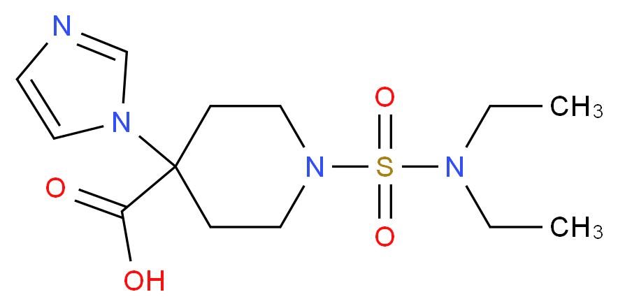 1-[(diethylamino)sulfonyl]-4-(1H-imidazol-1-yl)piperidine-4-carboxylic acid_Molecular_structure_CAS_)