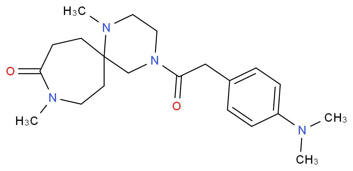 4-{[4-(dimethylamino)phenyl]acetyl}-1,9-dimethyl-1,4,9-triazaspiro[5.6]dodecan-10-one_Molecular_structure_CAS_)