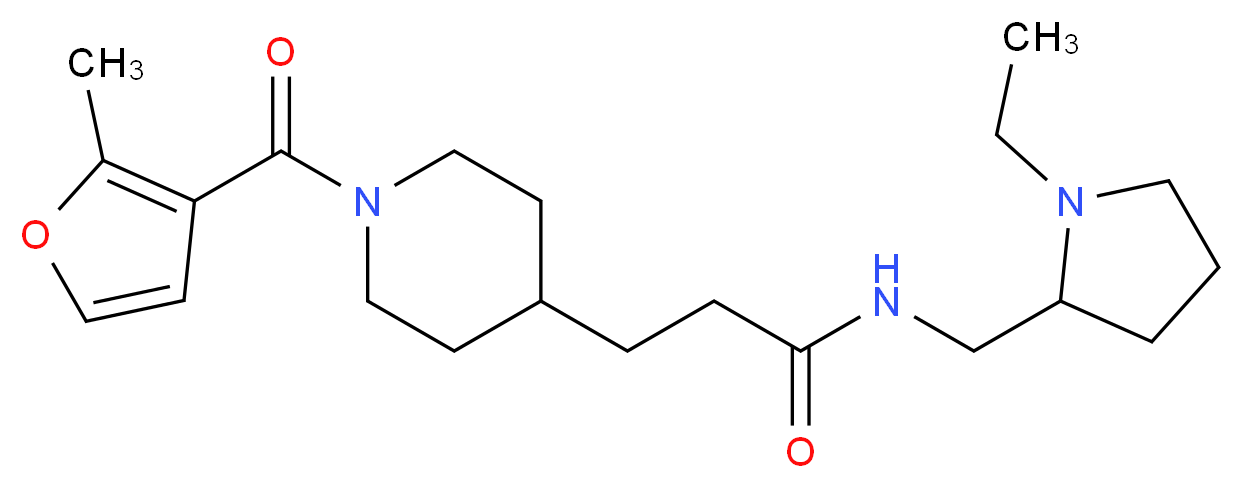 N-[(1-ethyl-2-pyrrolidinyl)methyl]-3-[1-(2-methyl-3-furoyl)-4-piperidinyl]propanamide_Molecular_structure_CAS_)