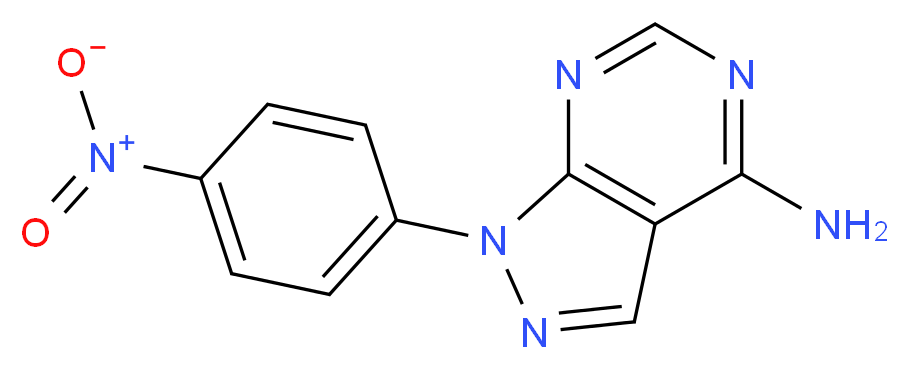 1-(4-Nitrophenyl)-1H-pyrazolo[3,4-d]pyrimidin-4-amine_Molecular_structure_CAS_65973-73-1)