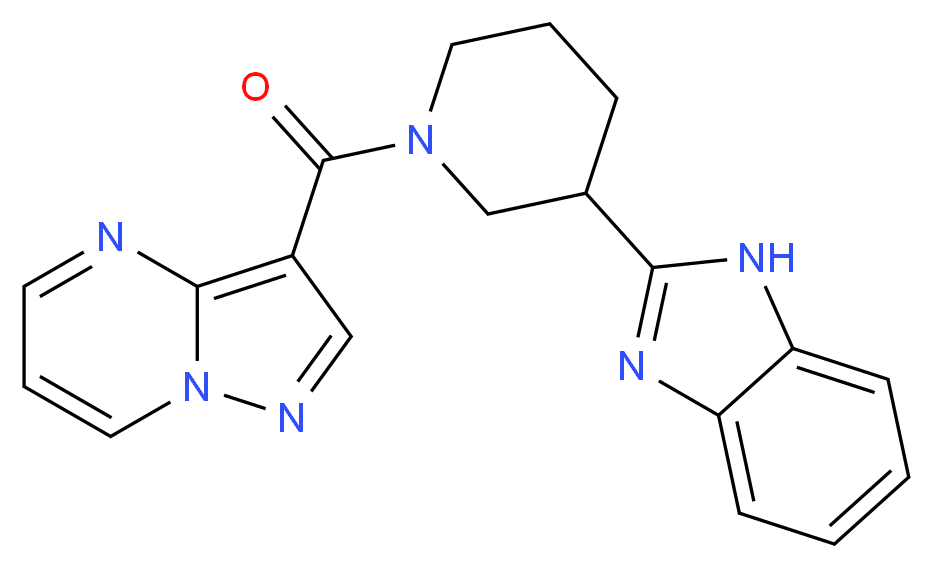 3-{[3-(1H-benzimidazol-2-yl)-1-piperidinyl]carbonyl}pyrazolo[1,5-a]pyrimidine_Molecular_structure_CAS_)