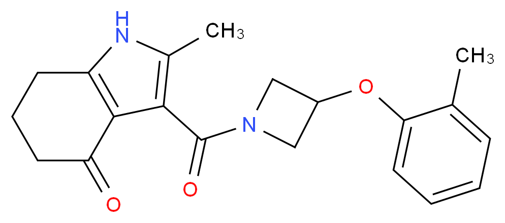 2-methyl-3-{[3-(2-methylphenoxy)-1-azetidinyl]carbonyl}-1,5,6,7-tetrahydro-4H-indol-4-one_Molecular_structure_CAS_)
