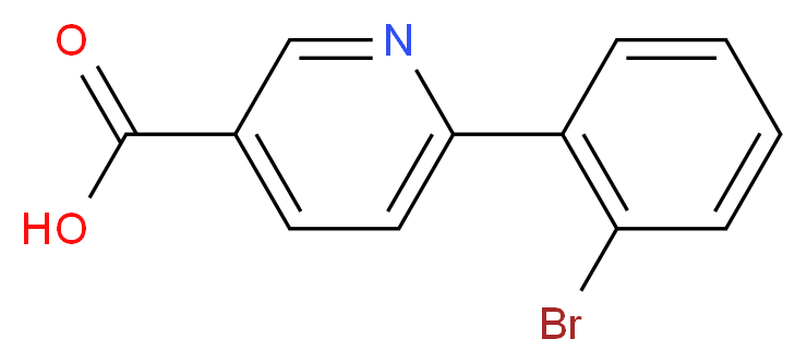 6-(2-BROMOPHENYL)PYRIDINE-3-CARBOXYLIC ACID_Molecular_structure_CAS_)