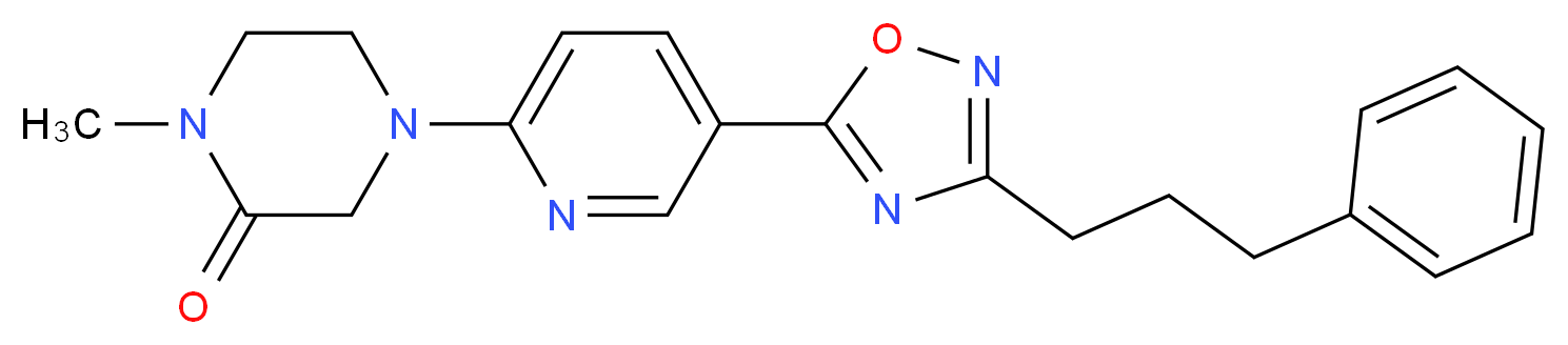 1-methyl-4-{5-[3-(3-phenylpropyl)-1,2,4-oxadiazol-5-yl]-2-pyridinyl}-2-piperazinone_Molecular_structure_CAS_)