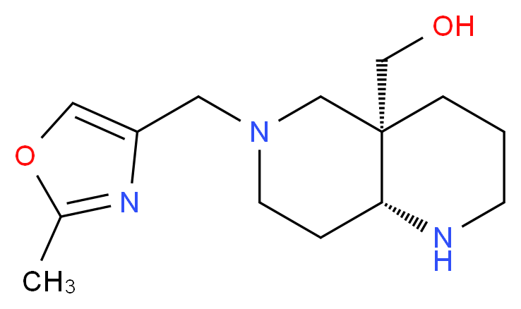 [(4aS*,8aR*)-6-[(2-methyl-1,3-oxazol-4-yl)methyl]octahydro-1,6-naphthyridin-4a(2H)-yl]methanol_Molecular_structure_CAS_)