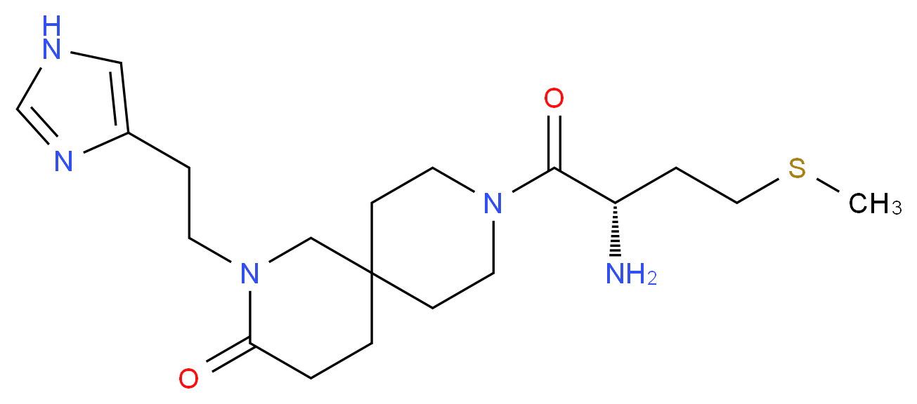 2-[2-(1H-imidazol-4-yl)ethyl]-9-L-methionyl-2,9-diazaspiro[5.5]undecan-3-one_Molecular_structure_CAS_)