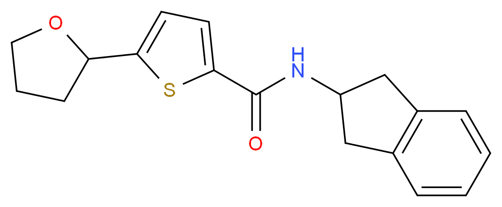 N-(2,3-dihydro-1H-inden-2-yl)-5-(tetrahydro-2-furanyl)-2-thiophenecarboxamide_Molecular_structure_CAS_)