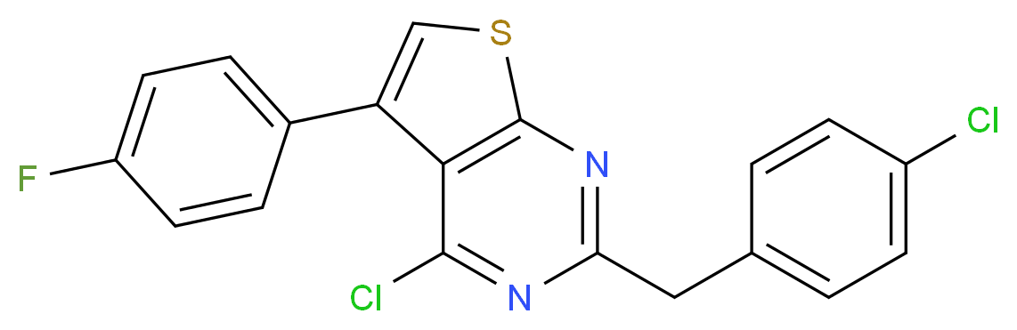 4-chloro-2-(4-chlorobenzyl)-5-(4-fluorophenyl)thieno[2,3-d]pyrimidine_Molecular_structure_CAS_)