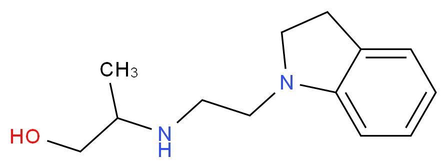 2-{[2-(2,3-dihydro-1H-indol-1-yl)ethyl]amino}propan-1-ol_Molecular_structure_CAS_)