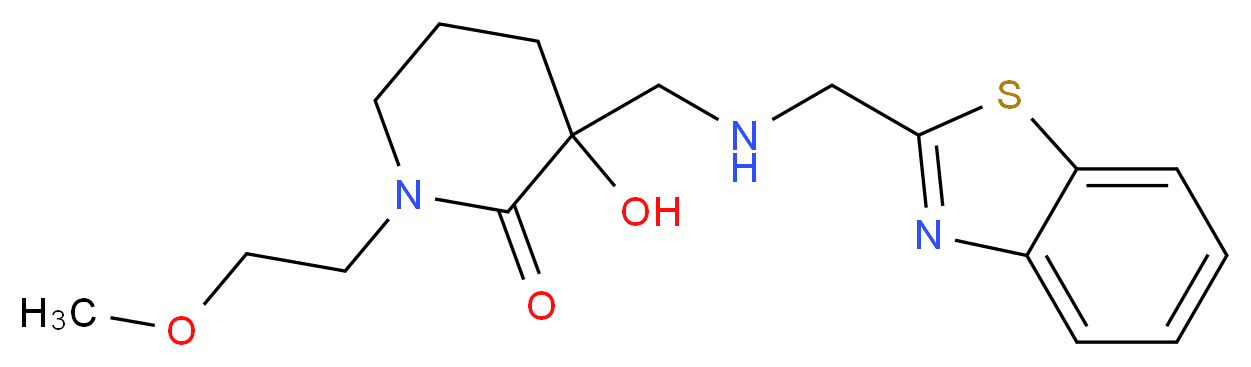 3-{[(1,3-benzothiazol-2-ylmethyl)amino]methyl}-3-hydroxy-1-(2-methoxyethyl)piperidin-2-one_Molecular_structure_CAS_)