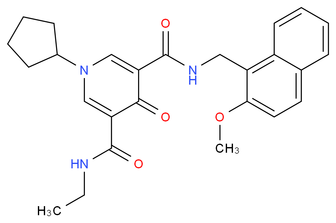 1-cyclopentyl-N-ethyl-N'-[(2-methoxy-1-naphthyl)methyl]-4-oxo-1,4-dihydro-3,5-pyridinedicarboxamide_Molecular_structure_CAS_)
