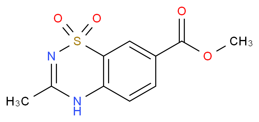 methyl 3-methyl-1,1-dioxo-4H-1$l^{6},2,4-benzothiadiazine-7-carboxylate_Molecular_structure_CAS_)