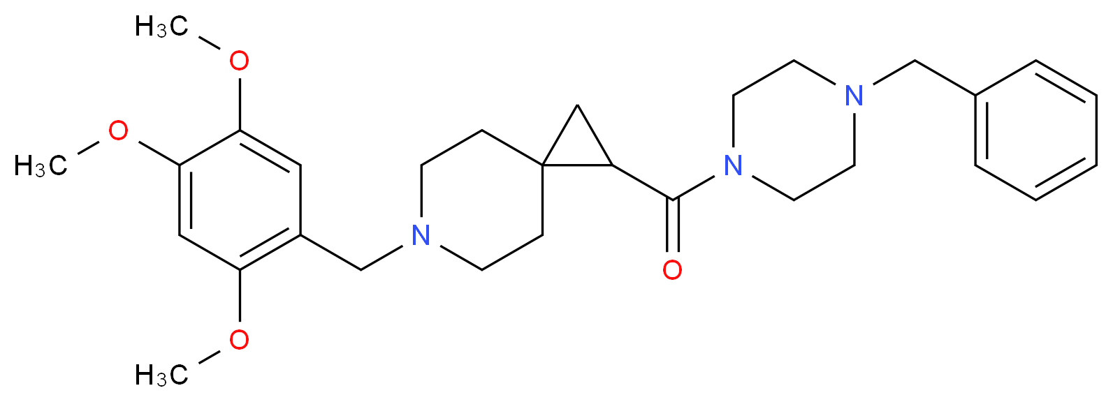 1-[(4-benzyl-1-piperazinyl)carbonyl]-6-(2,4,5-trimethoxybenzyl)-6-azaspiro[2.5]octane_Molecular_structure_CAS_)
