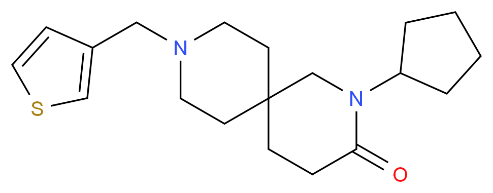 2-cyclopentyl-9-(3-thienylmethyl)-2,9-diazaspiro[5.5]undecan-3-one_Molecular_structure_CAS_)