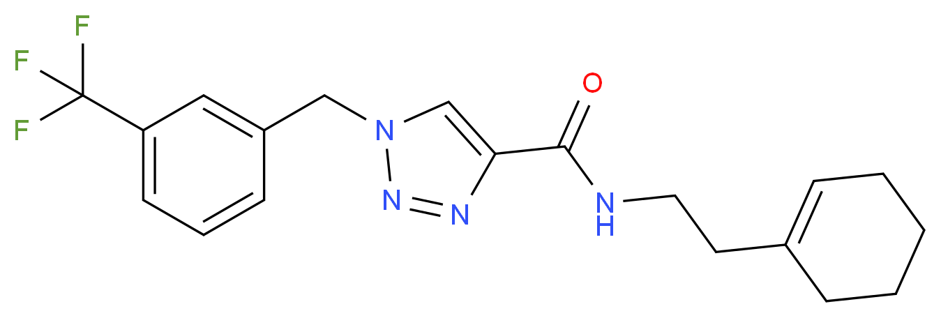 N-[2-(1-cyclohexen-1-yl)ethyl]-1-[3-(trifluoromethyl)benzyl]-1H-1,2,3-triazole-4-carboxamide_Molecular_structure_CAS_)