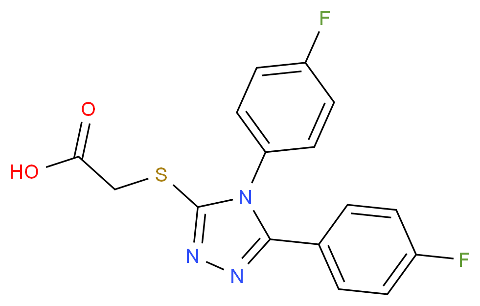 {[4,5-bis(4-fluorophenyl)-4H-1,2,4-triazol-3-yl]thio}acetic acid_Molecular_structure_CAS_)