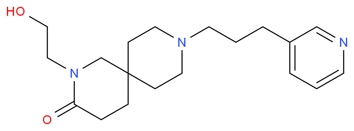 2-(2-hydroxyethyl)-9-(3-pyridin-3-ylpropyl)-2,9-diazaspiro[5.5]undecan-3-one_Molecular_structure_CAS_)