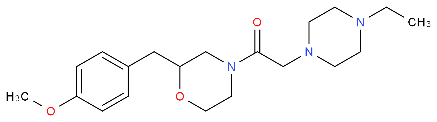 4-[(4-ethyl-1-piperazinyl)acetyl]-2-(4-methoxybenzyl)morpholine_Molecular_structure_CAS_)