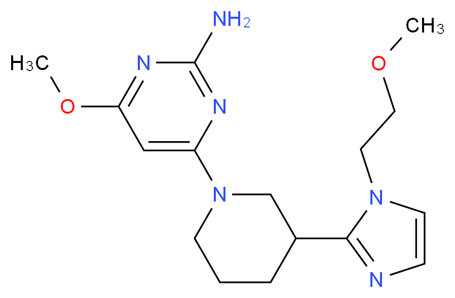 4-methoxy-6-{3-[1-(2-methoxyethyl)-1H-imidazol-2-yl]piperidin-1-yl}pyrimidin-2-amine_Molecular_structure_CAS_)