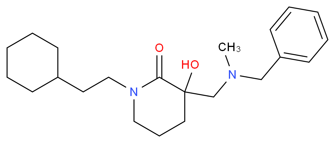 3-{[benzyl(methyl)amino]methyl}-1-(2-cyclohexylethyl)-3-hydroxypiperidin-2-one_Molecular_structure_CAS_)