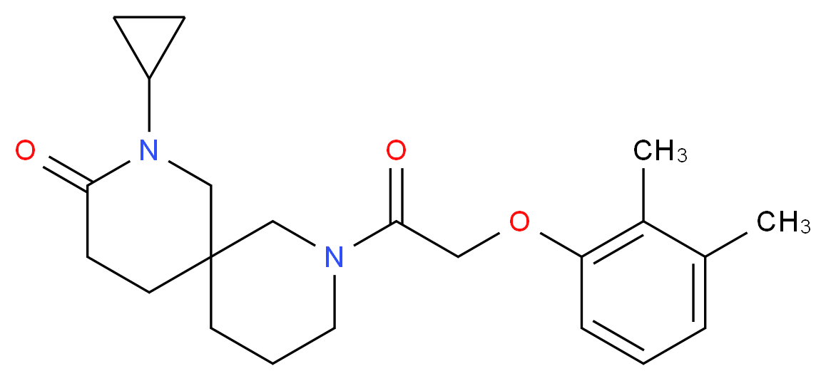 2-cyclopropyl-8-[(2,3-dimethylphenoxy)acetyl]-2,8-diazaspiro[5.5]undecan-3-one_Molecular_structure_CAS_)
