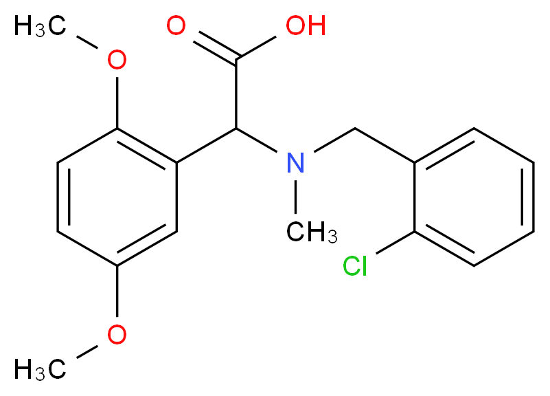 [(2-chlorobenzyl)(methyl)amino](2,5-dimethoxyphenyl)acetic acid_Molecular_structure_CAS_)