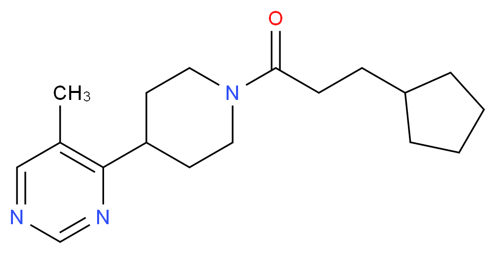 4-[1-(3-cyclopentylpropanoyl)piperidin-4-yl]-5-methylpyrimidine_Molecular_structure_CAS_)