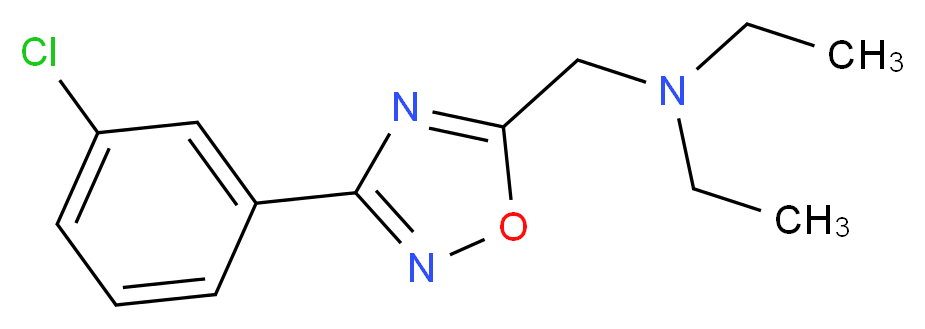 N-{[3-(3-chlorophenyl)-1,2,4-oxadiazol-5-yl]methyl}-N-ethylethanamine_Molecular_structure_CAS_)