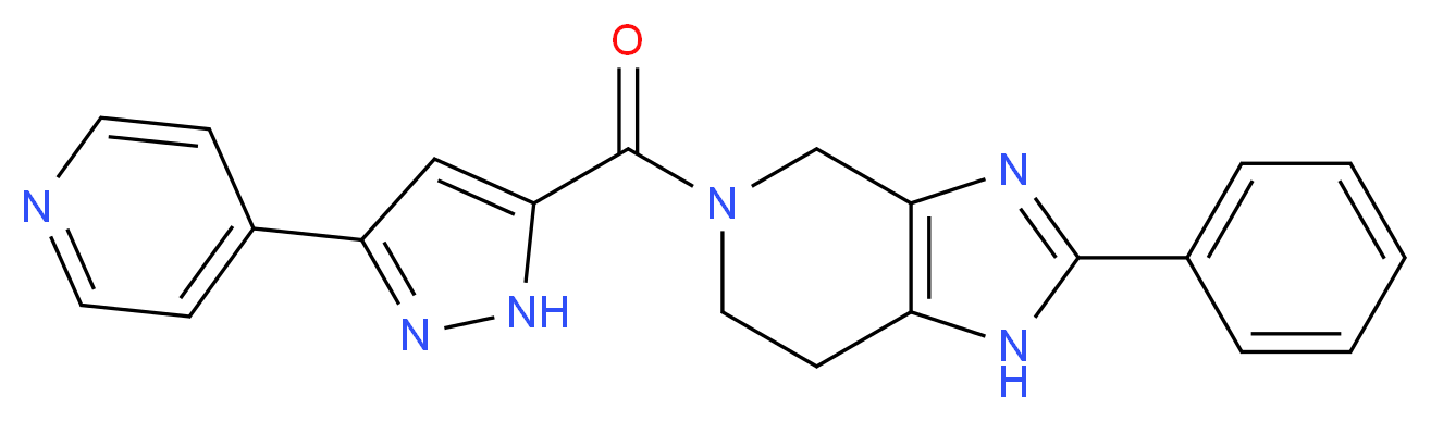 2-phenyl-5-[(3-pyridin-4-yl-1H-pyrazol-5-yl)carbonyl]-4,5,6,7-tetrahydro-1H-imidazo[4,5-c]pyridine_Molecular_structure_CAS_)