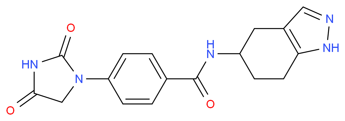 4-(2,4-dioxo-1-imidazolidinyl)-N-(4,5,6,7-tetrahydro-1H-indazol-5-yl)benzamide_Molecular_structure_CAS_)