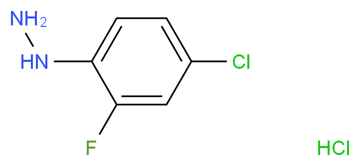 4-Chloro-2-fluorophenylhydrazine hydrochloride_Molecular_structure_CAS_64172-78-7)