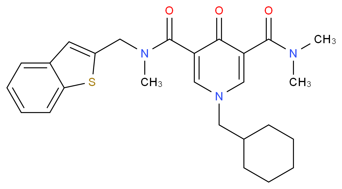 N-(1-benzothien-2-ylmethyl)-1-(cyclohexylmethyl)-N,N',N'-trimethyl-4-oxo-1,4-dihydro-3,5-pyridinedicarboxamide_Molecular_structure_CAS_)