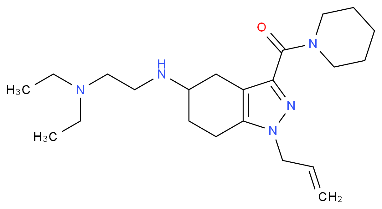 N'-[1-allyl-3-(1-piperidinylcarbonyl)-4,5,6,7-tetrahydro-1H-indazol-5-yl]-N,N-diethyl-1,2-ethanediamine_Molecular_structure_CAS_)