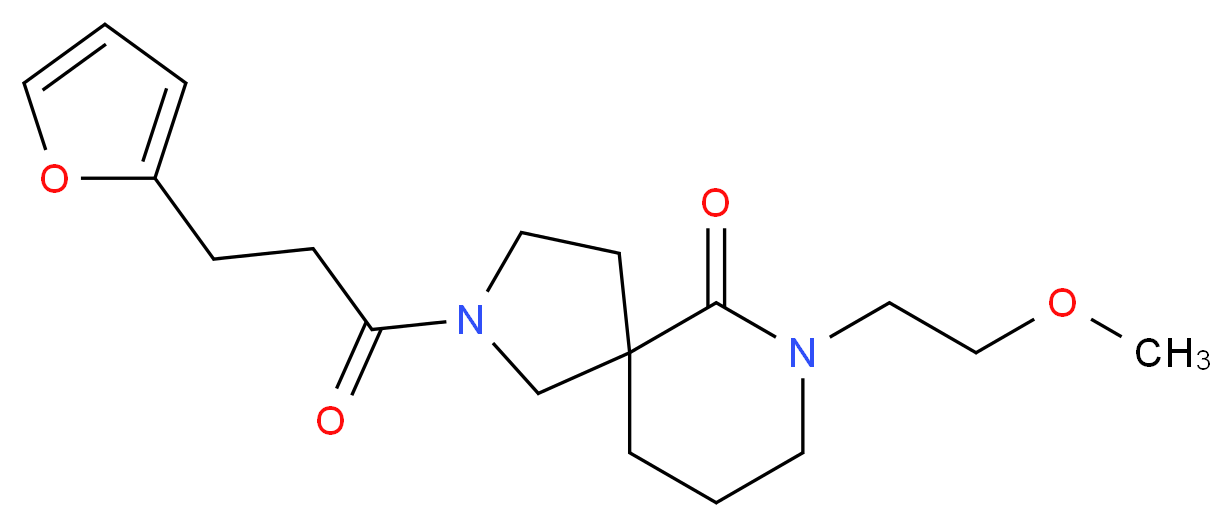 2-[3-(2-furyl)propanoyl]-7-(2-methoxyethyl)-2,7-diazaspiro[4.5]decan-6-one_Molecular_structure_CAS_)