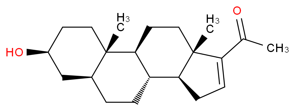 1-((3S,5S,8R,9S,10S,13S,14S)-3-hydroxy-10,13-dimethyl-2,3,4,5,6,7,8,9,10,11,12,13,14,15-tetradecahydro-1H-cyclopenta[a]phenanthren-17-yl)ethanone_Molecular_structure_CAS_)