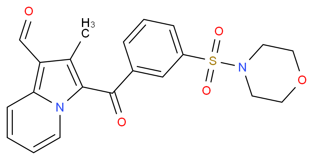 2-methyl-3-[3-(morpholin-4-ylsulfonyl)benzoyl]indolizine-1-carbaldehyde_Molecular_structure_CAS_)
