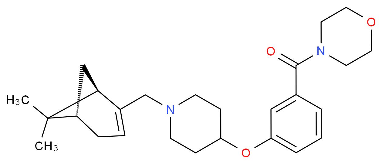 4-{3-[(1-{[(1R,5S)-6,6-dimethylbicyclo[3.1.1]hept-2-en-2-yl]methyl}-4-piperidinyl)oxy]benzoyl}morpholine_Molecular_structure_CAS_)