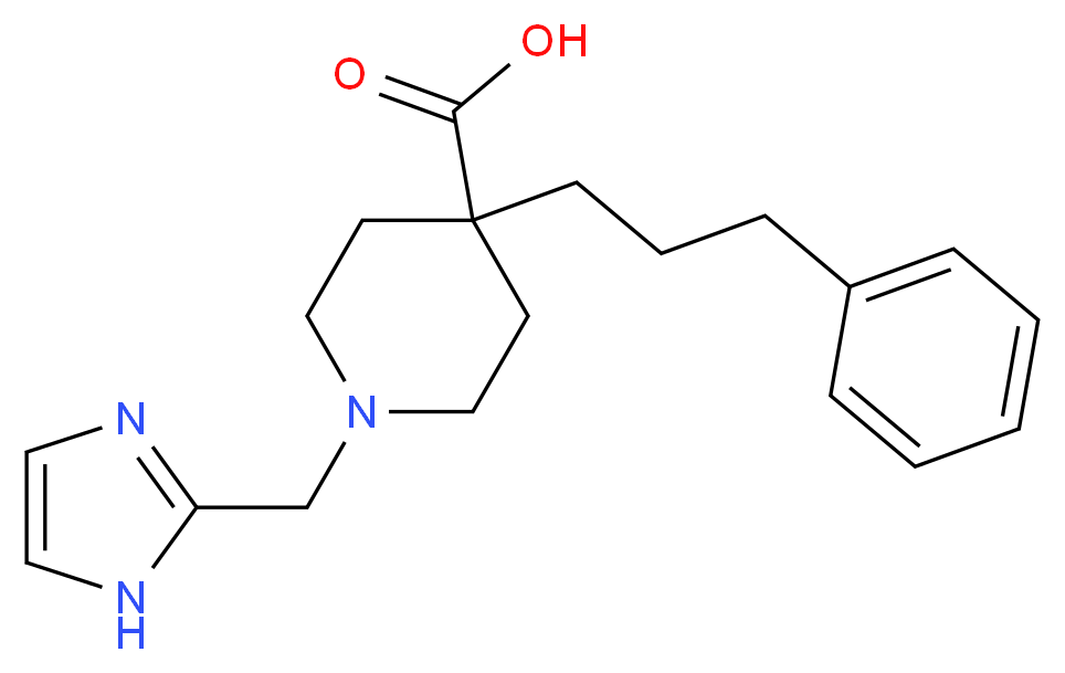 1-(1H-imidazol-2-ylmethyl)-4-(3-phenylpropyl)piperidine-4-carboxylic acid_Molecular_structure_CAS_)
